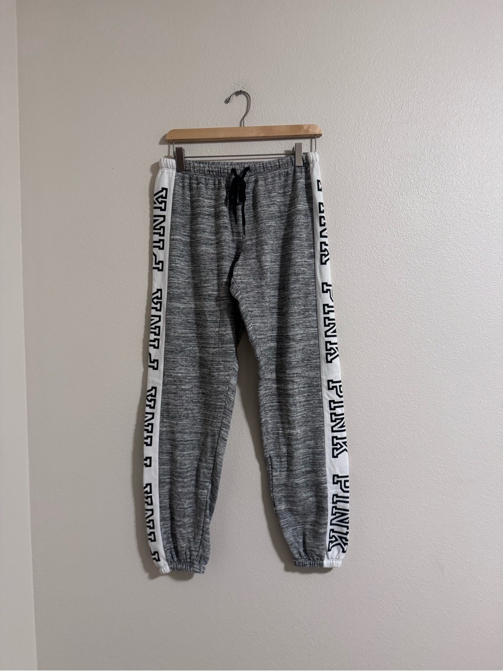 PINK Victoria's Secret Gray Sweatpants with White Label